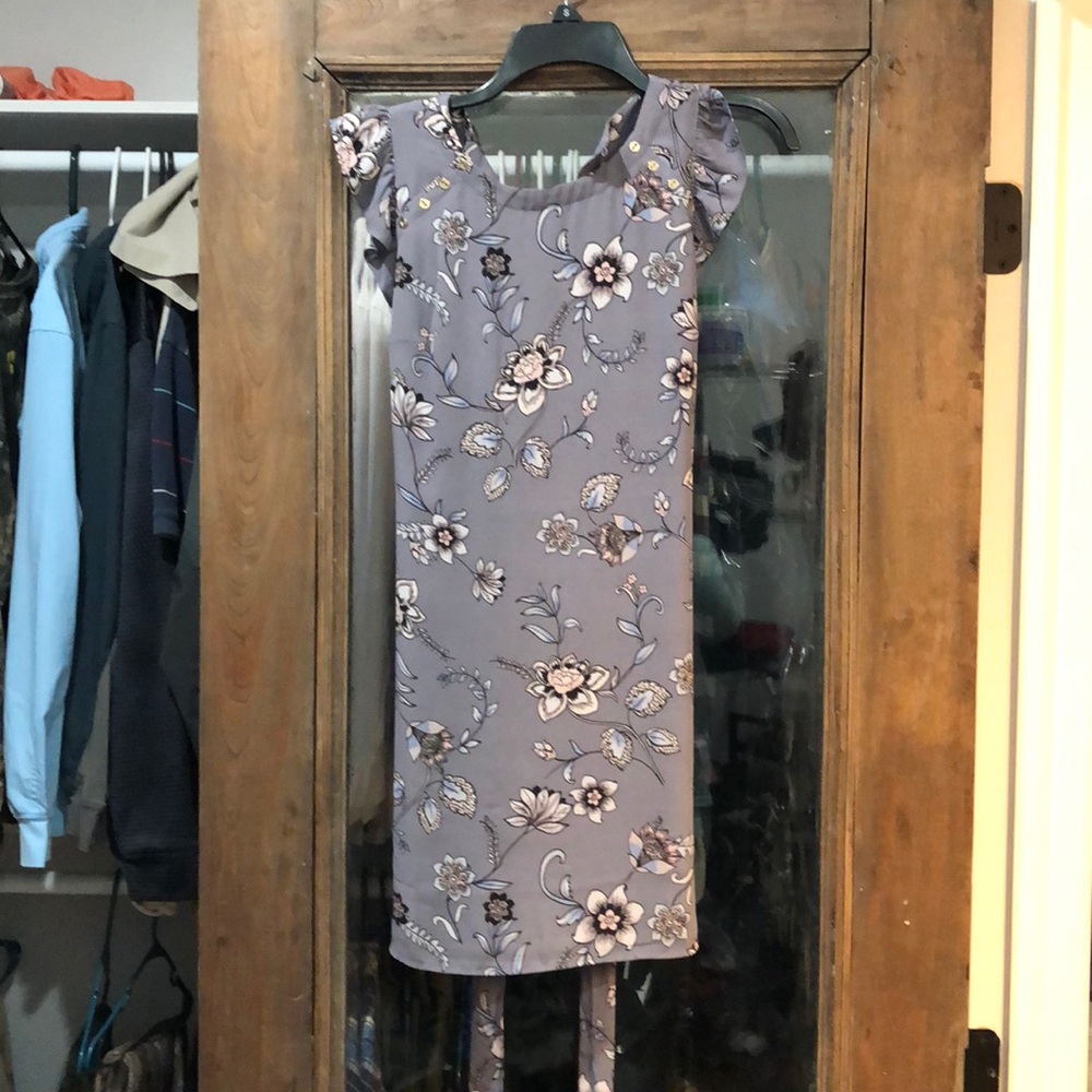 LOFT petite tie waist dress